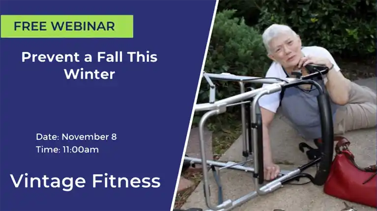 Free Fall Prevention Webinar for Seniors. Fitness 50+, Toronto