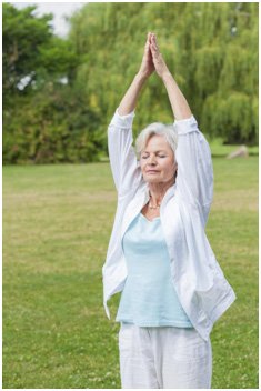 Some relaxing yoga is a great way to start the morning and warm up before exercising. 